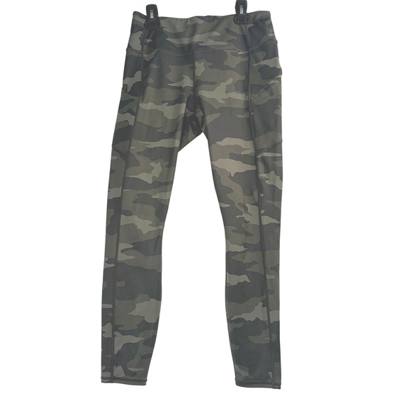 Athleta Pants - Athleta Camo High Rise Pocket Leggings Small Green Gray Camouflage